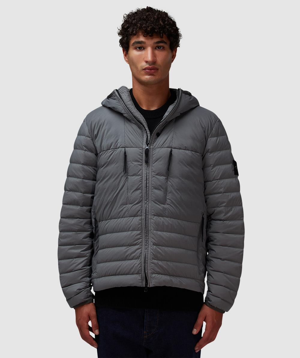 Stone Island Seamless Tunnel Hooded Jacket (Cement in Grey for Men
