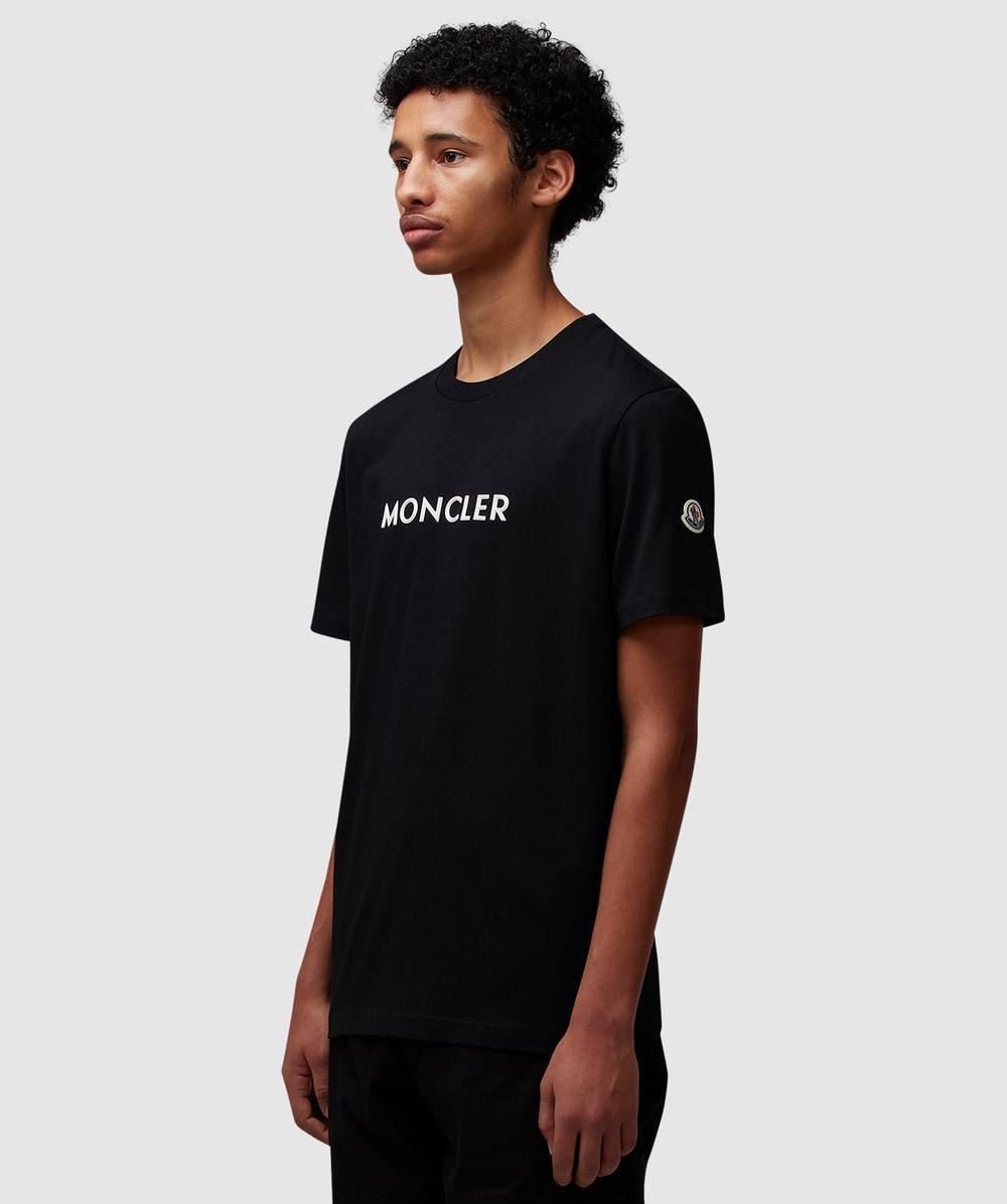 Black moncler t shirt mens sales