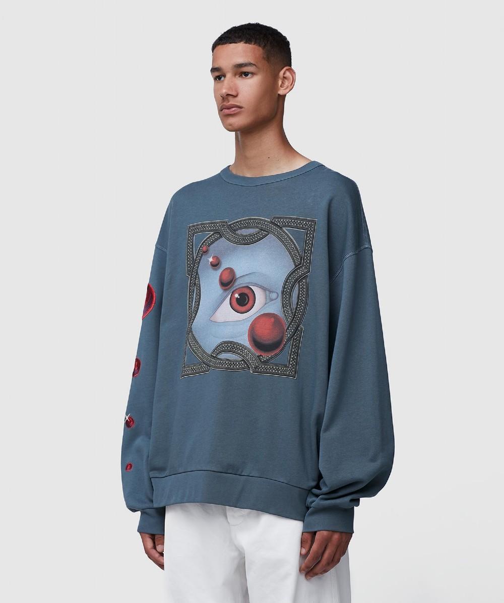 DRIES VAN NOTEN 18aw halxton eye スウェット DRIES VAN NOTEN - DRIES VAN NOTEN 18AW Eye Crew Sweat-Mの