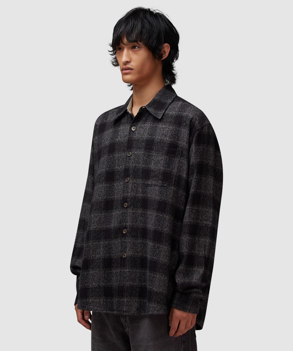 Our Legacy Above Shirt (Oakland Low Twist Check in Black for Men