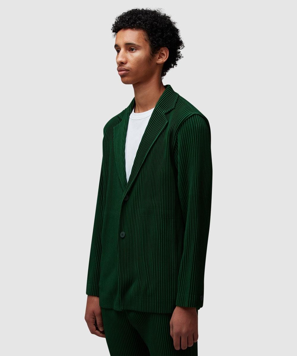 Homme Plissé Issey Miyake Pleats Blazer in Green for Men | Lyst
