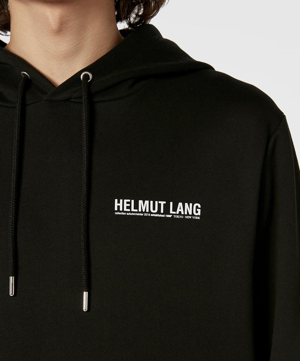 Helmut Lang Cotton Corner Dart Hoodie in Black / White (Black) for Men -  Lyst