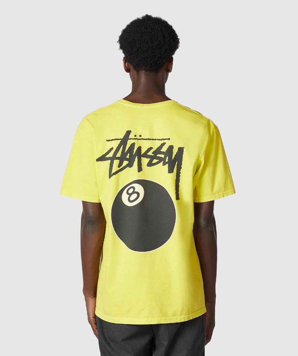 Stussy 8 Ball Pig Dyed T-shirt in Yellow for Men | Lyst