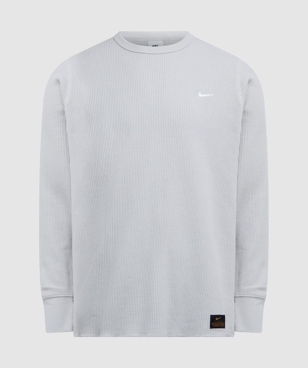 Nike Heavyweight Waffle Long Sleeve Top in White for Men