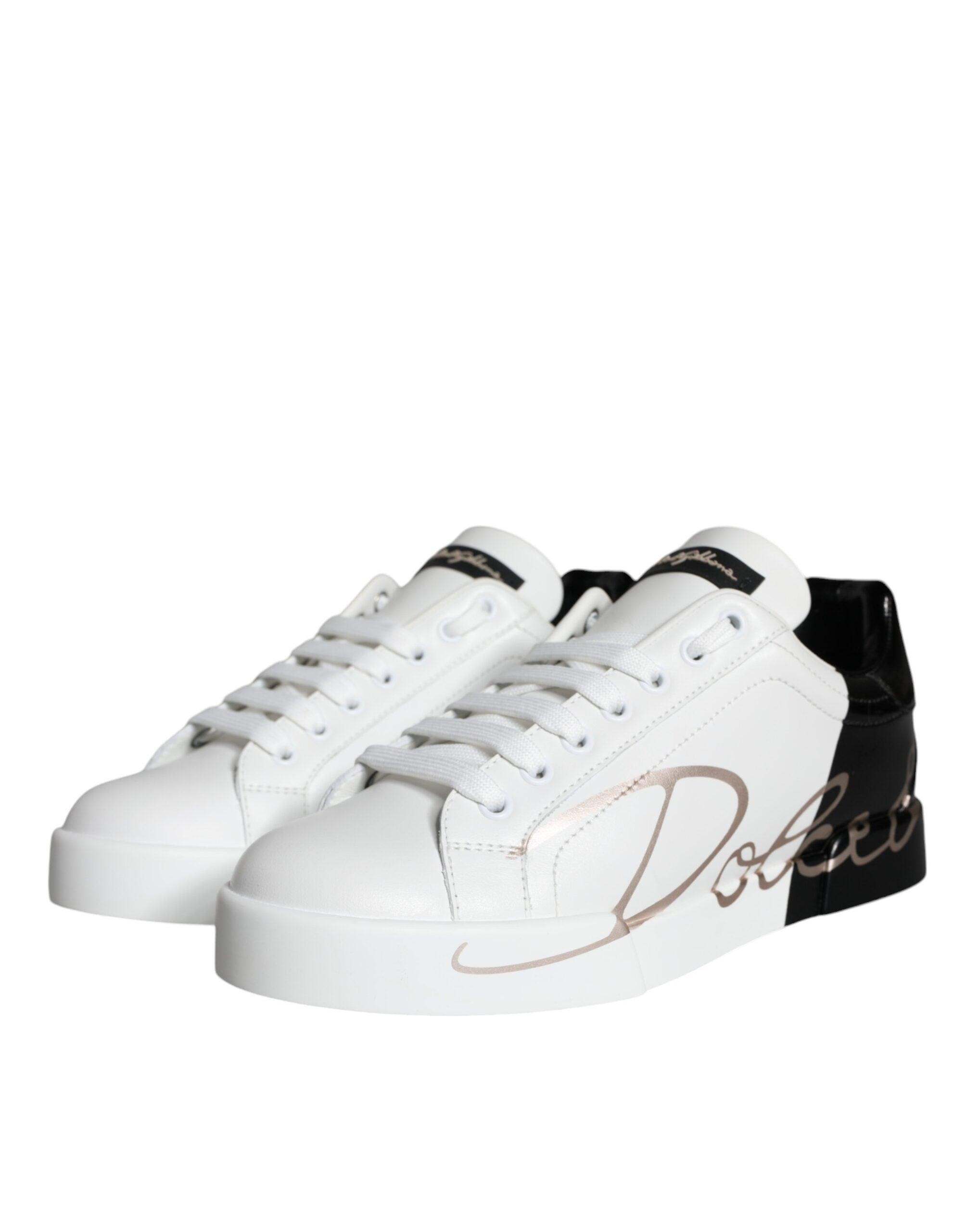 Dolce & Gabbana Portofino Sneakers With Patent Leather Heel Dolce & Gabbana Portofino Sneakers With Patent Leather Heel