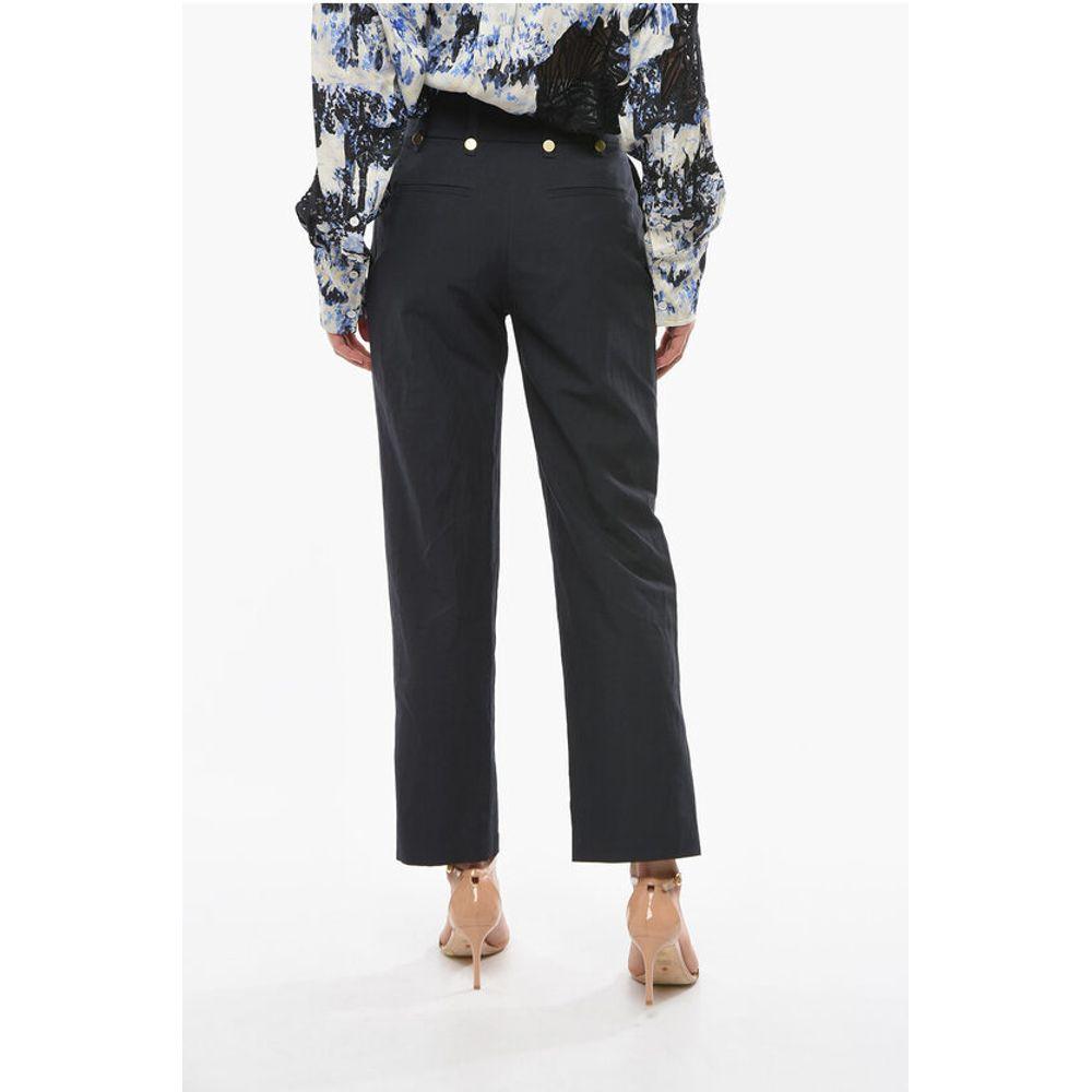 パンツ EUDON CHOI Women Straight Pants EC20PF6P 002 A BLACK Black Eudon Choi Straight trousers - Black - Women | EC24PF6P003BBLACK