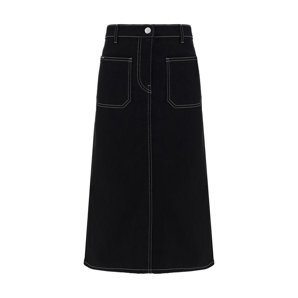 スカート COURREGES COTTON DENIM SKIRT クレージュ(courrèges)｜Multiflex Blue Denim Skirt