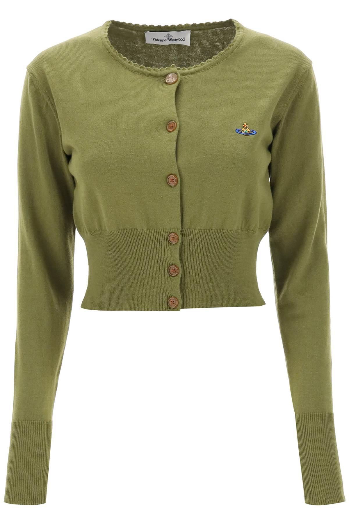 Vivienne Westwood Bea Cropped Cardigan in Green | Lyst
