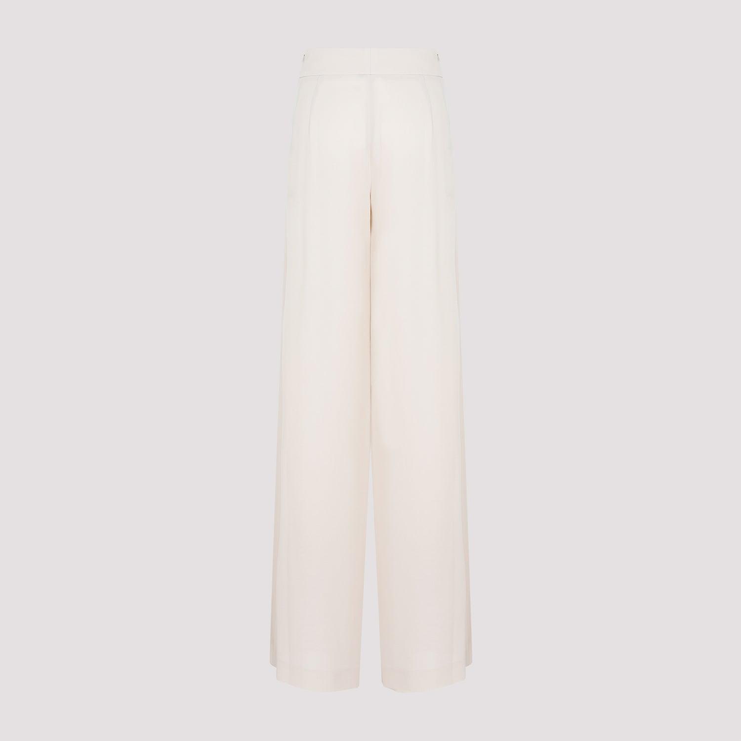 Akris side-slit layered silk trousers - Neutrals