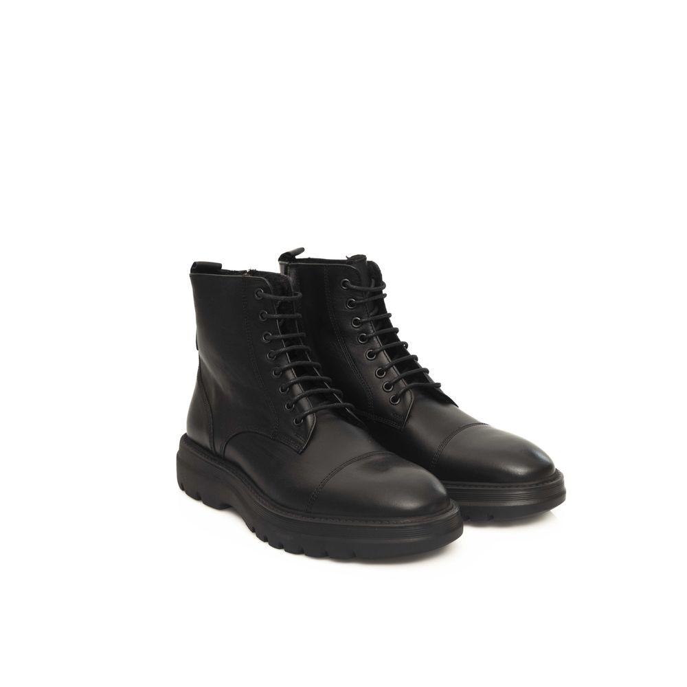 Cerruti 1881 Black Cowhide Men\'s Boot Cerruti Black Italian Leather Men main image 4