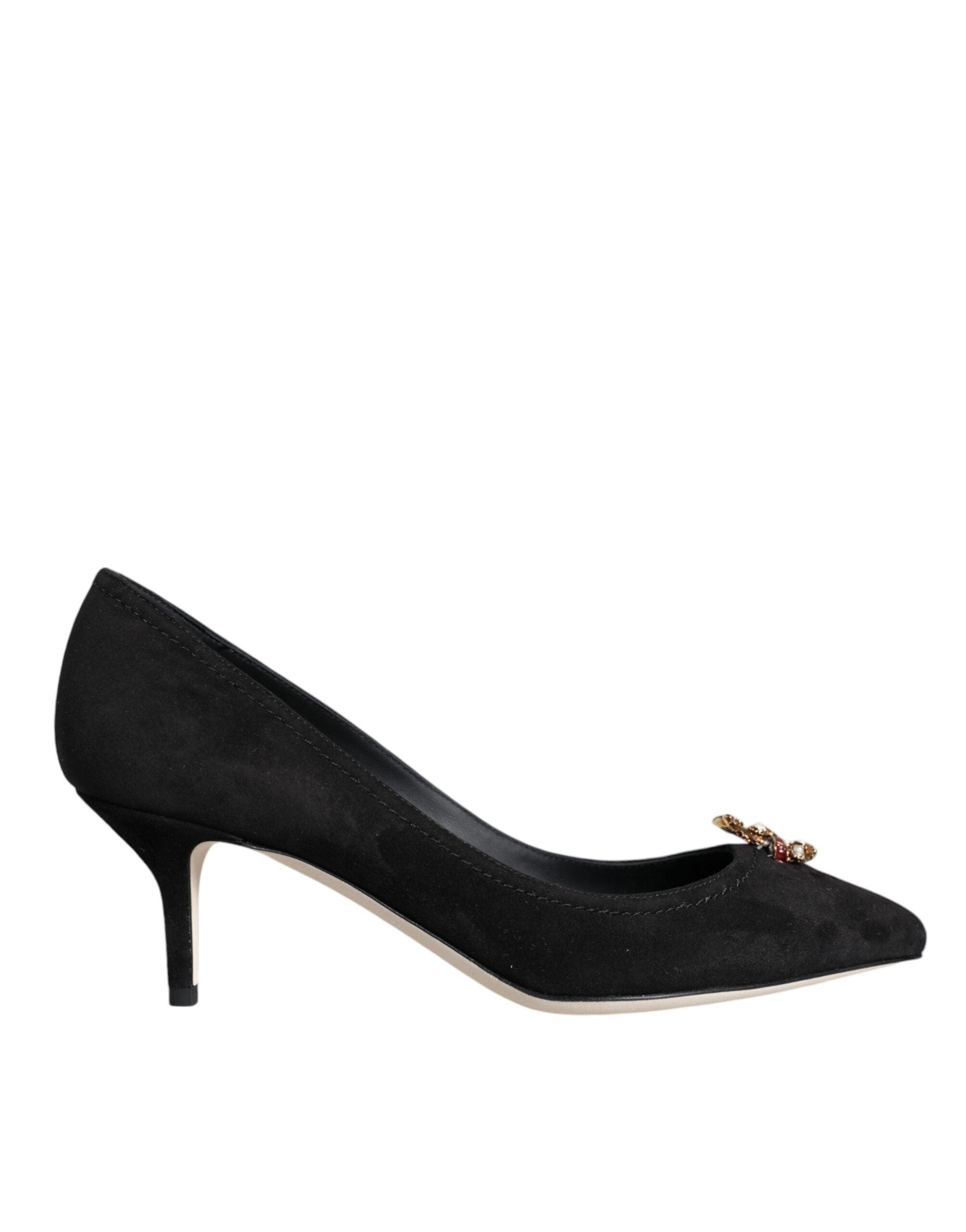Dolce Gabbana Amore Suede Bellucci Heels Pumps Shoes Pre Owned in Black Lyst UK