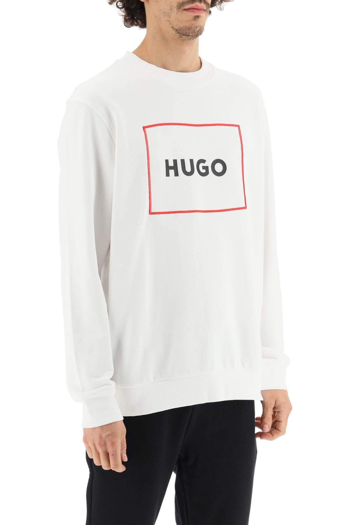 Hugo white clearance sweatshirt