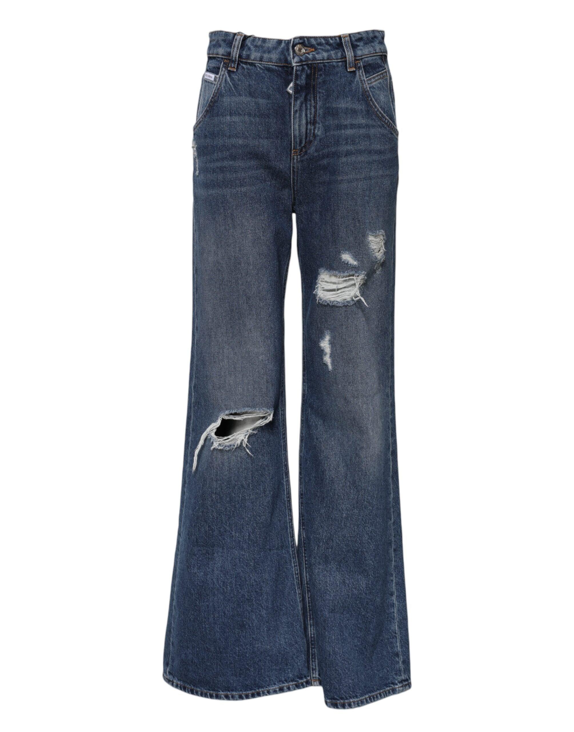 デニム・ジーパン Dolce & Gabbana Dolce Gabbana Wide-Leg Denim Jeans DOLCE&GABBANA - Wide-leg jeans | Leam Roma - Luxury Shopping