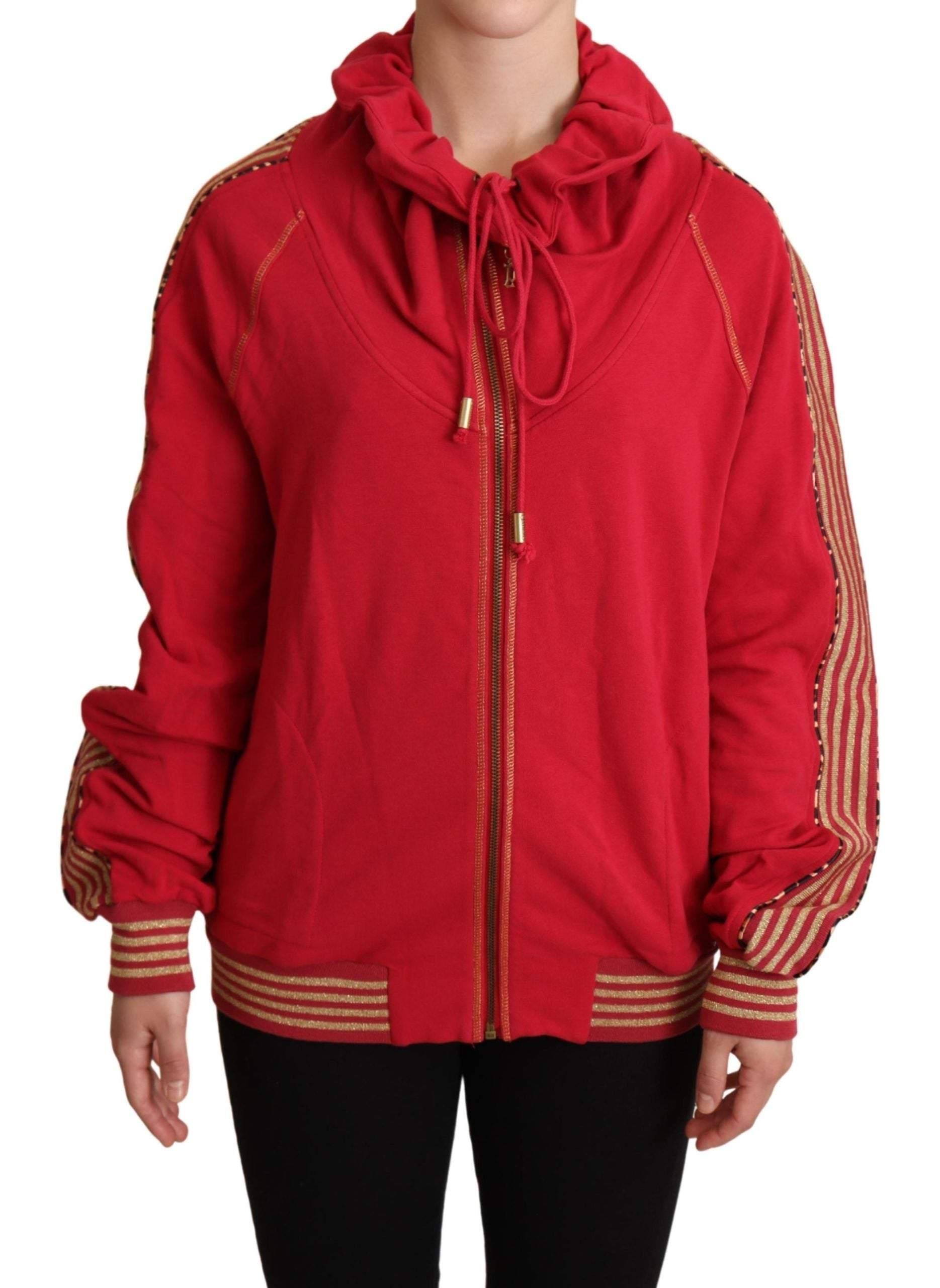 John Galliano Red Full Zip Jacket Sweatshirt Hooded Sweater Lyst