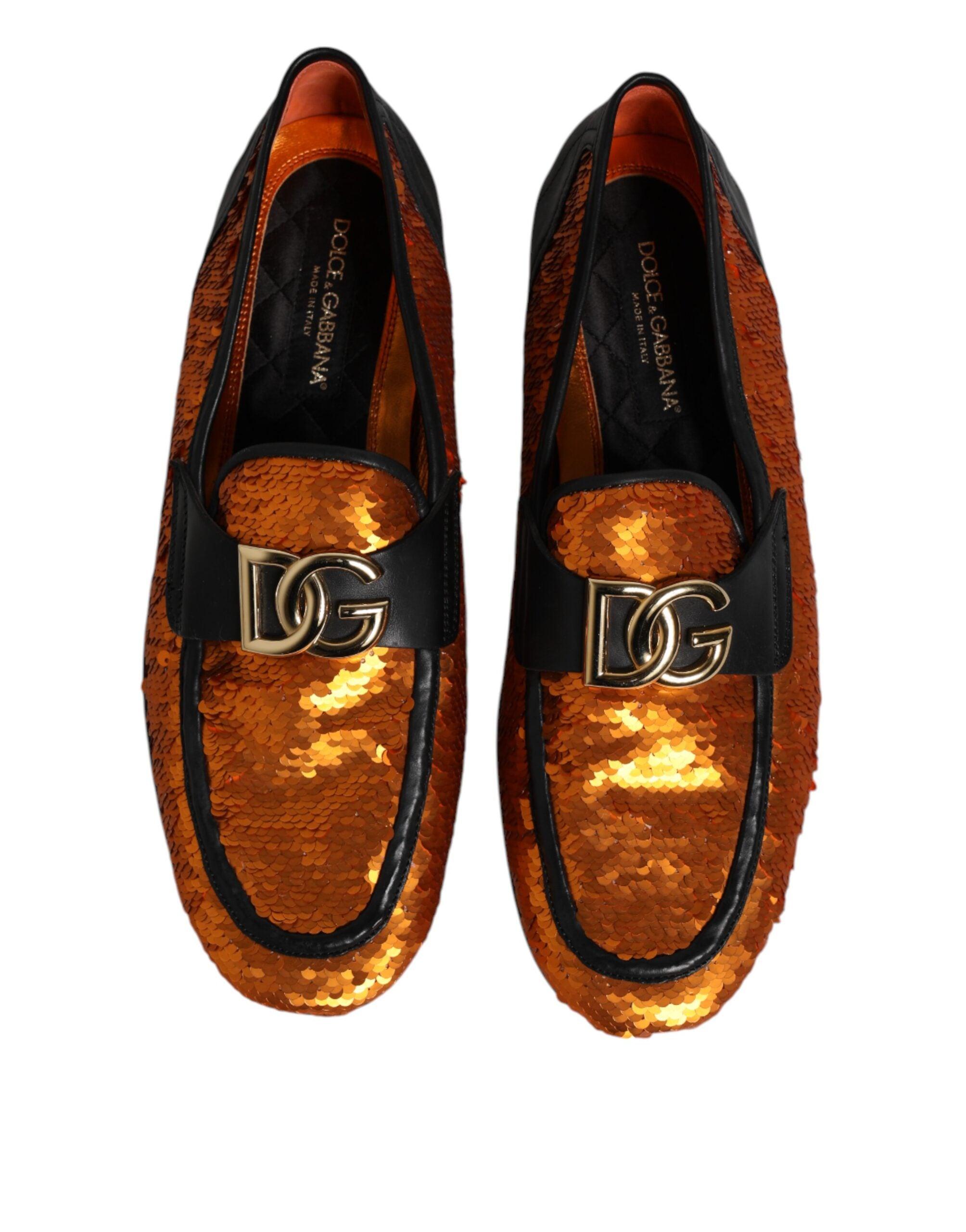 Dolce & Gabbana Sequin Loafers in Brown for Men | Lyst display picture 1