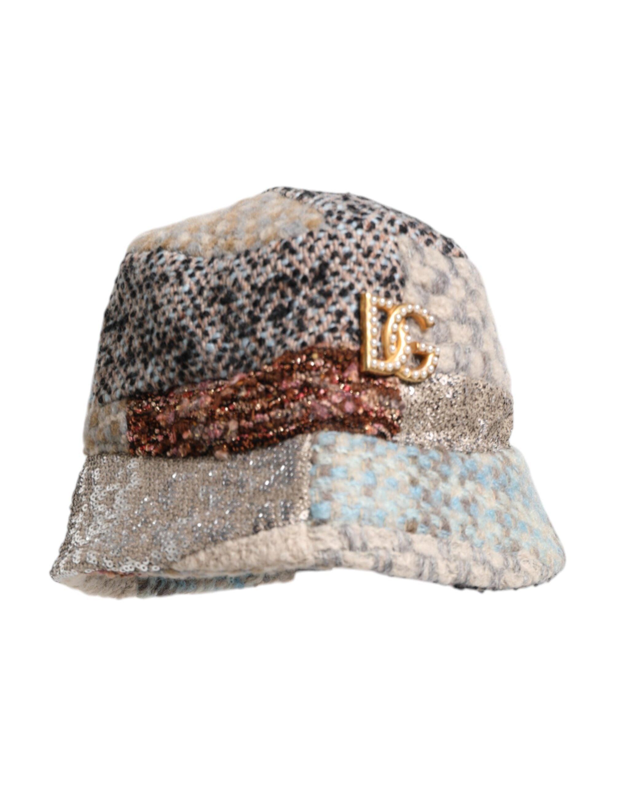 Dolce & Gabbana Multicolor Patchwork Women Fedora Wide Brim Women\'s Hat Dolce & Gabbana Multicolor Leopard Women Fedora Hat main image 3