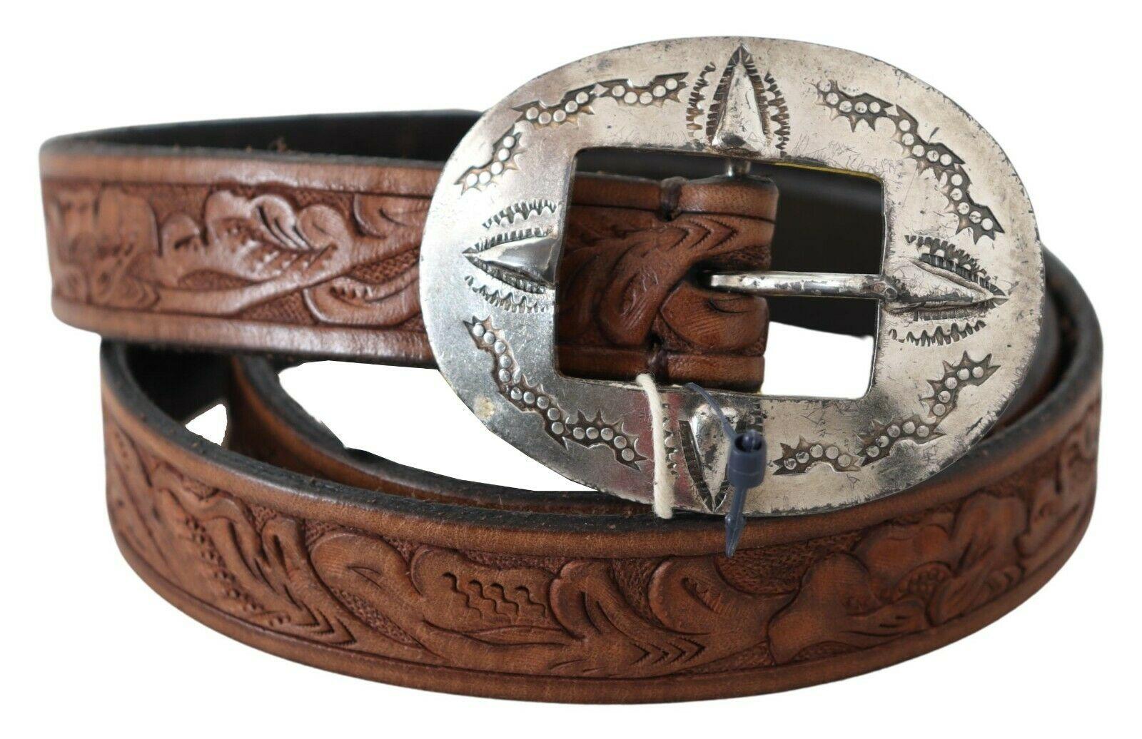 Ralph Lauren Brown Leather Vintage Western Buckle Waist Belt | Lyst