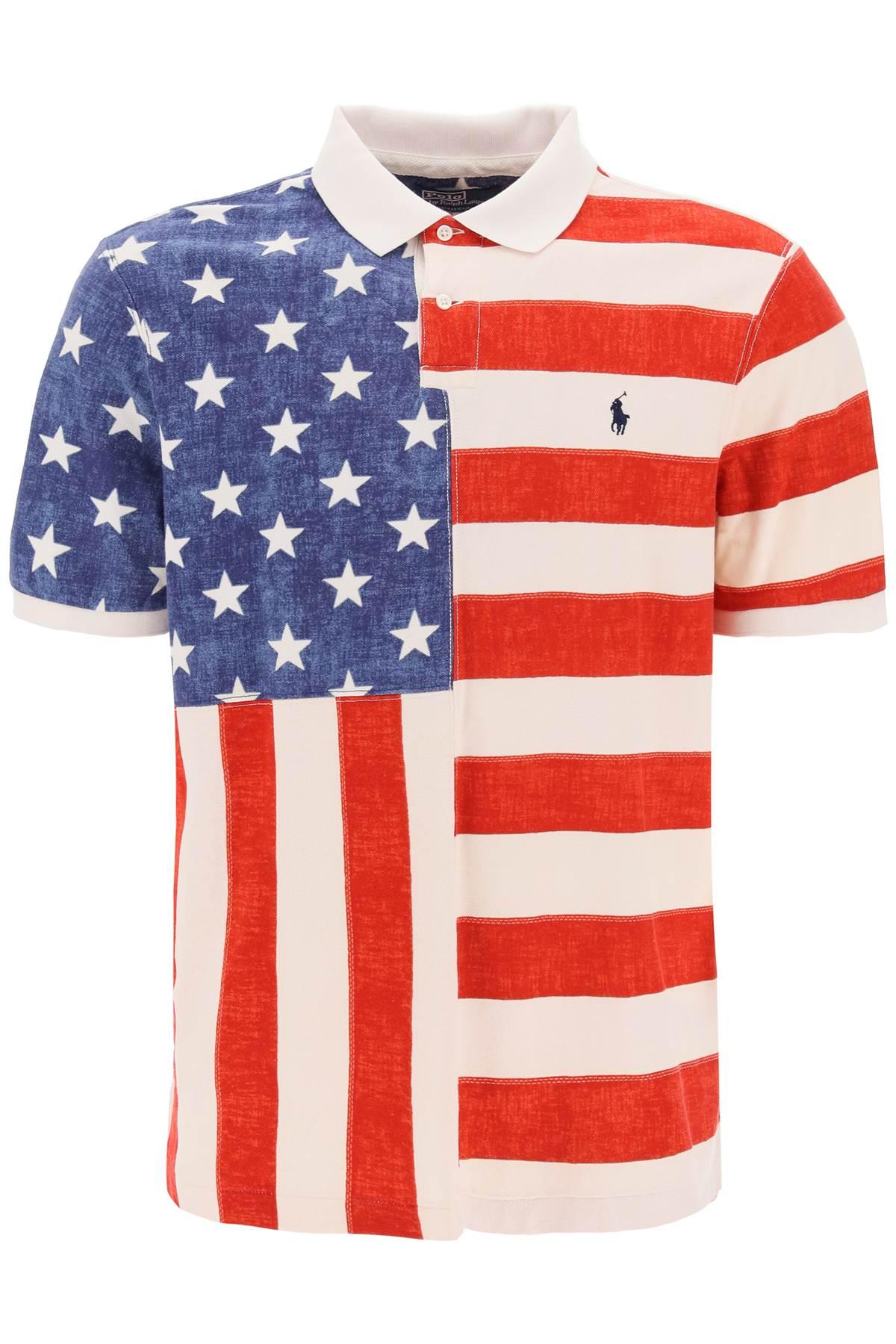 Flag top polo shirt