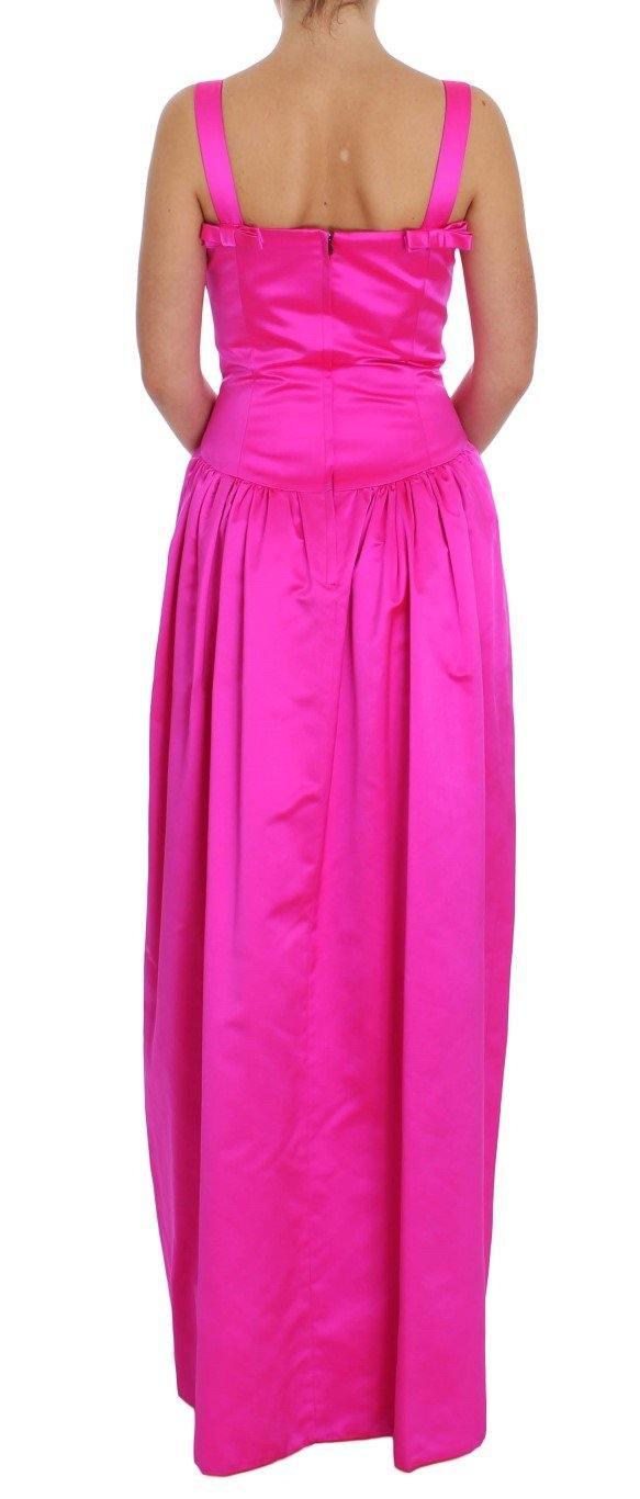 Dolce & Gabbana Silk Long Sheath Ball Gown Dress in Pink - Save 30% | Lyst