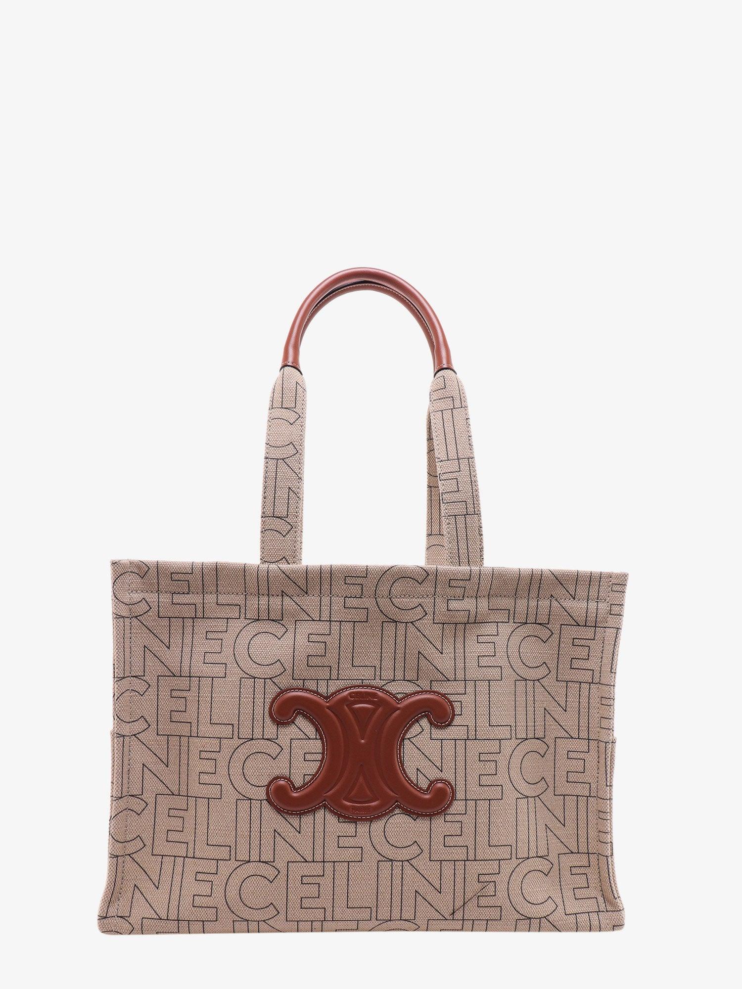 Celine Leather Shoulder Bags in Natural Lyst