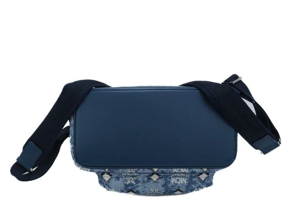 Blue mcm fanny pack store