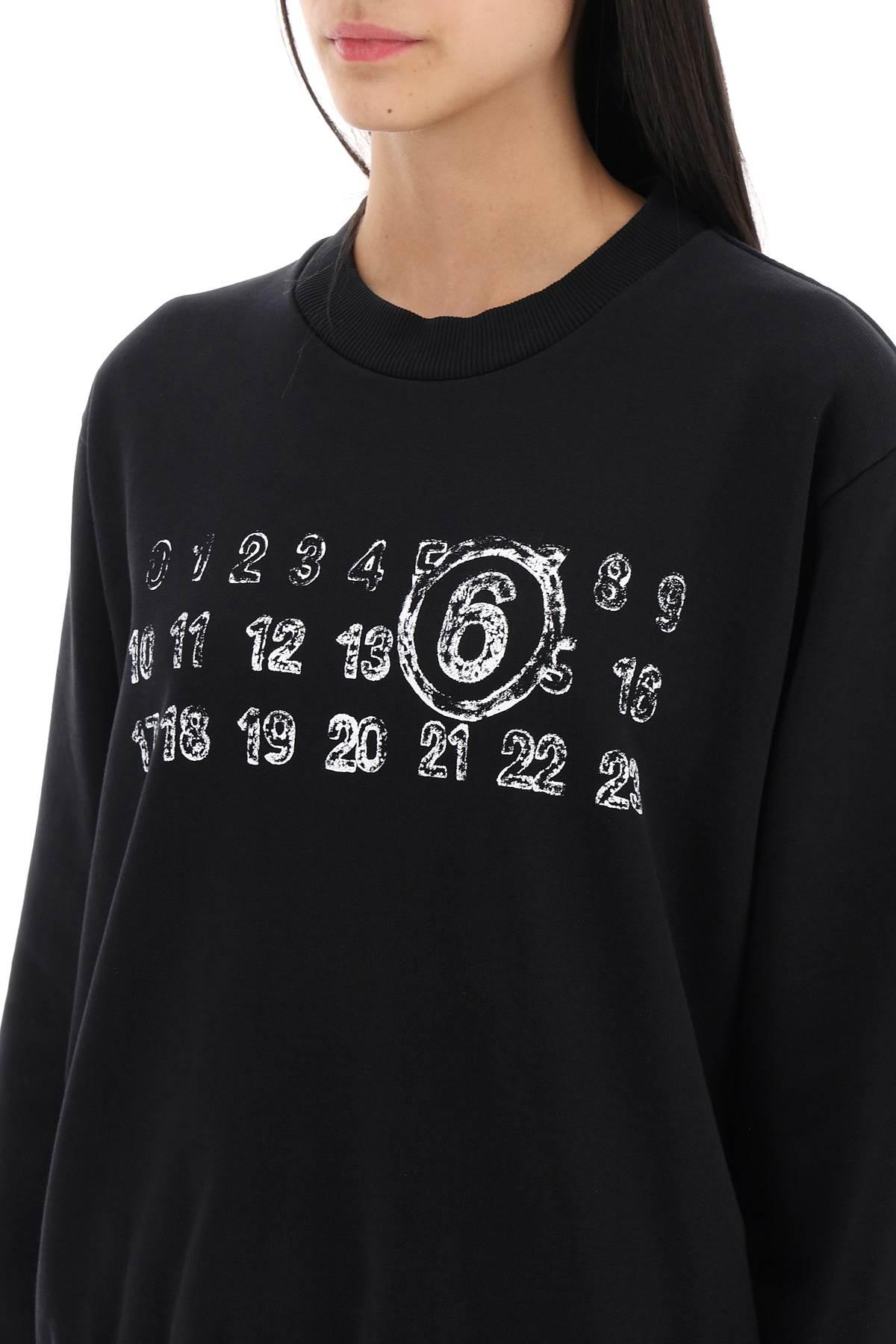 MM6 by Maison Martin Margiela Crew Neck Sweatshirt With Numeric