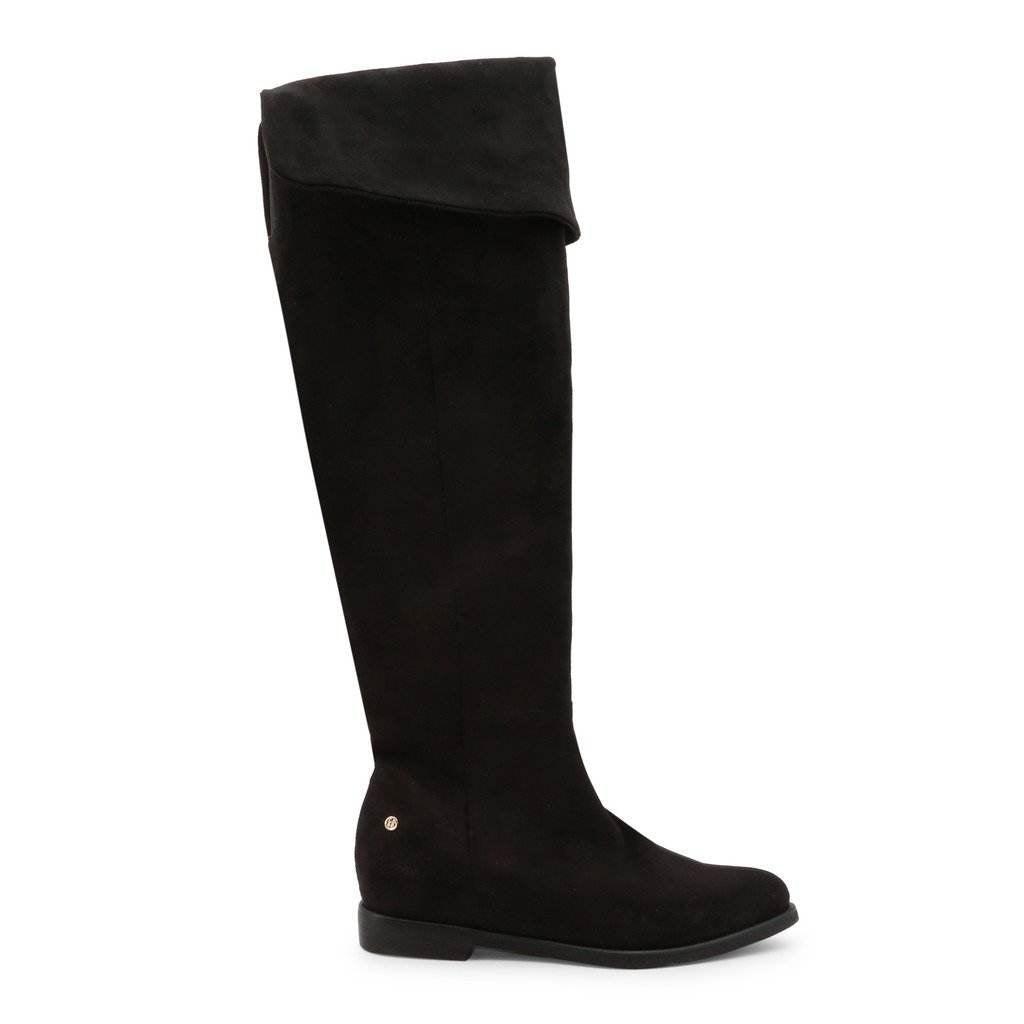 Roccobarocco Leather Pointed Toe Side Zip Boots in Black - Lyst