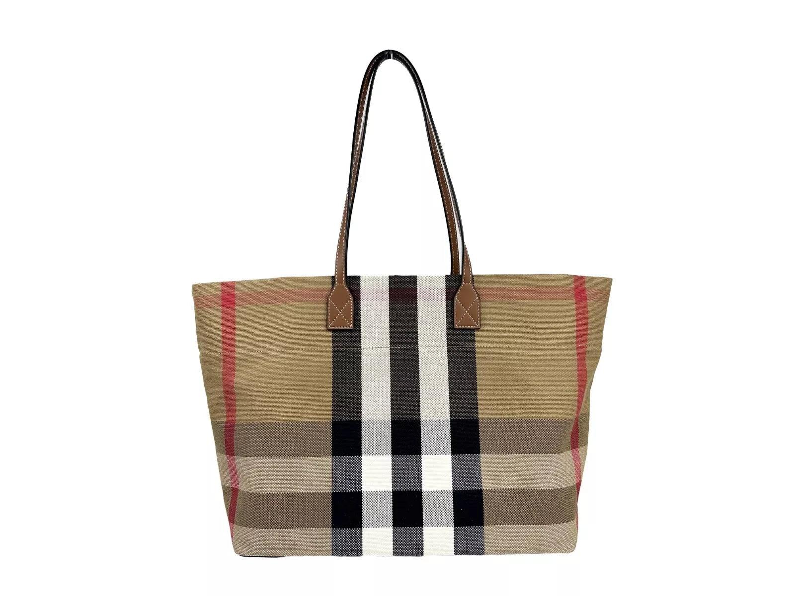 Burberry Medium London Check Tote Bag Purse Checkered in