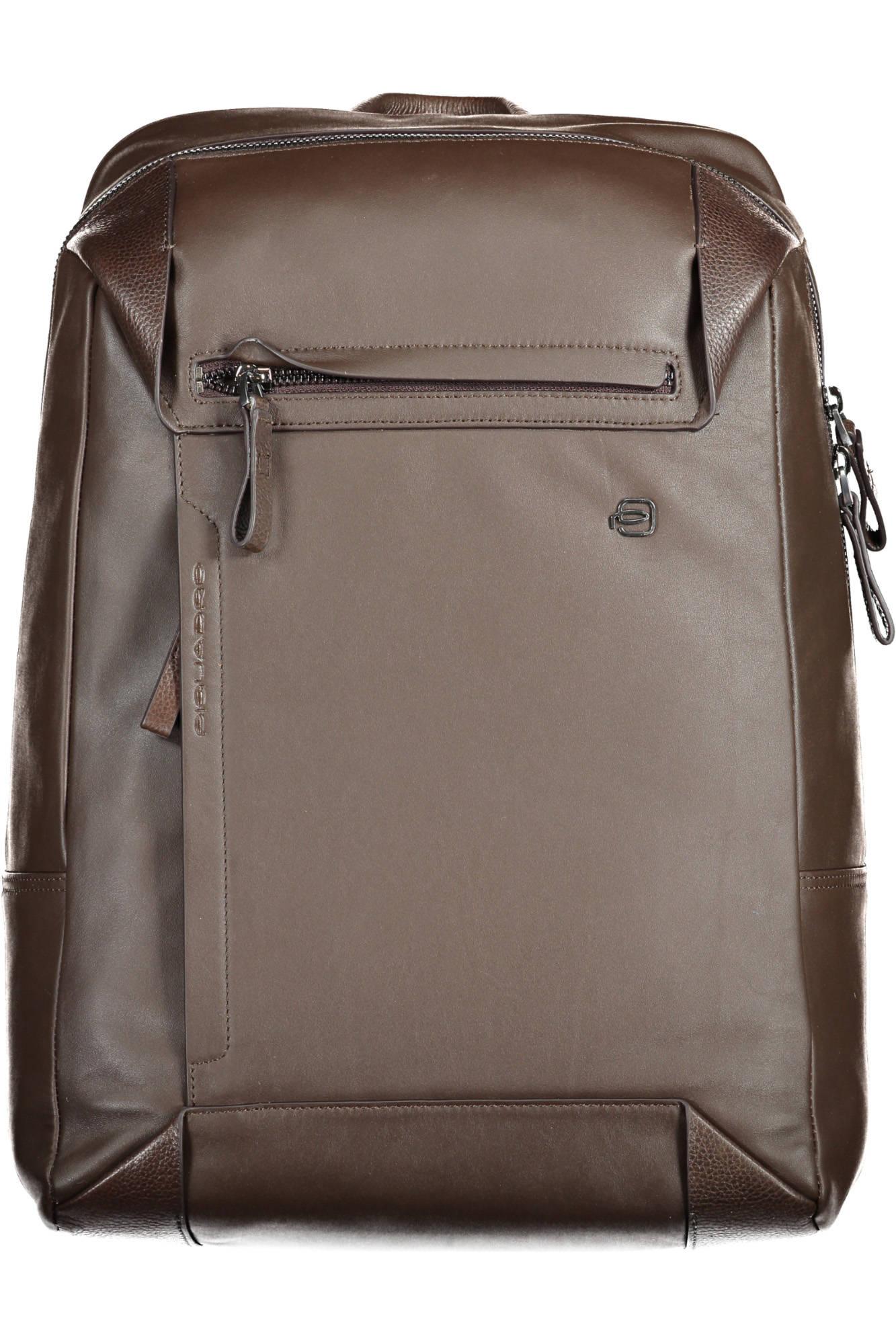 Piquadro Leather Backpack in Brown for Men | Lyst