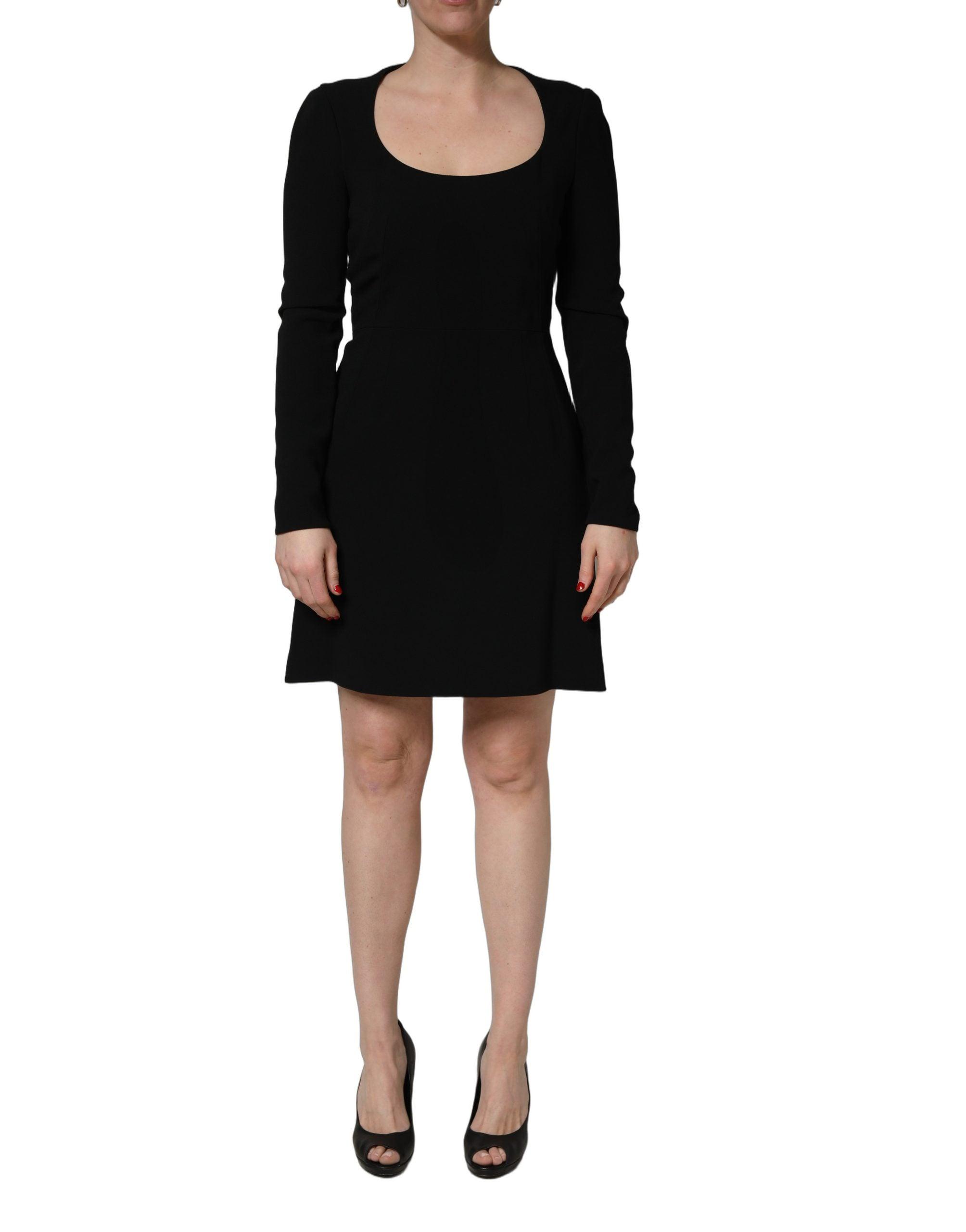 chinese dress ladies Long Beaded A-Line Formal Dress with Long Sleeves Black / 8 main image 1