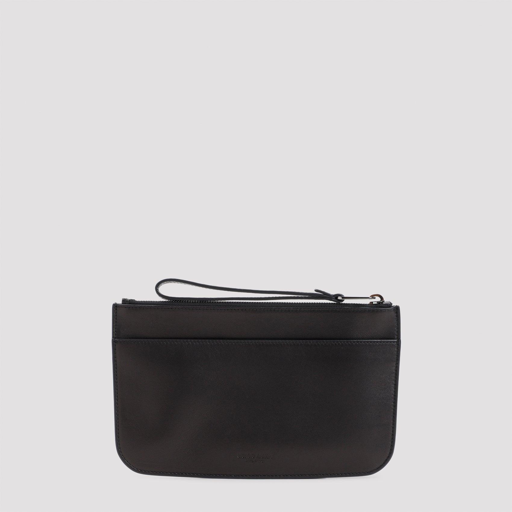 Black armani pouch sales