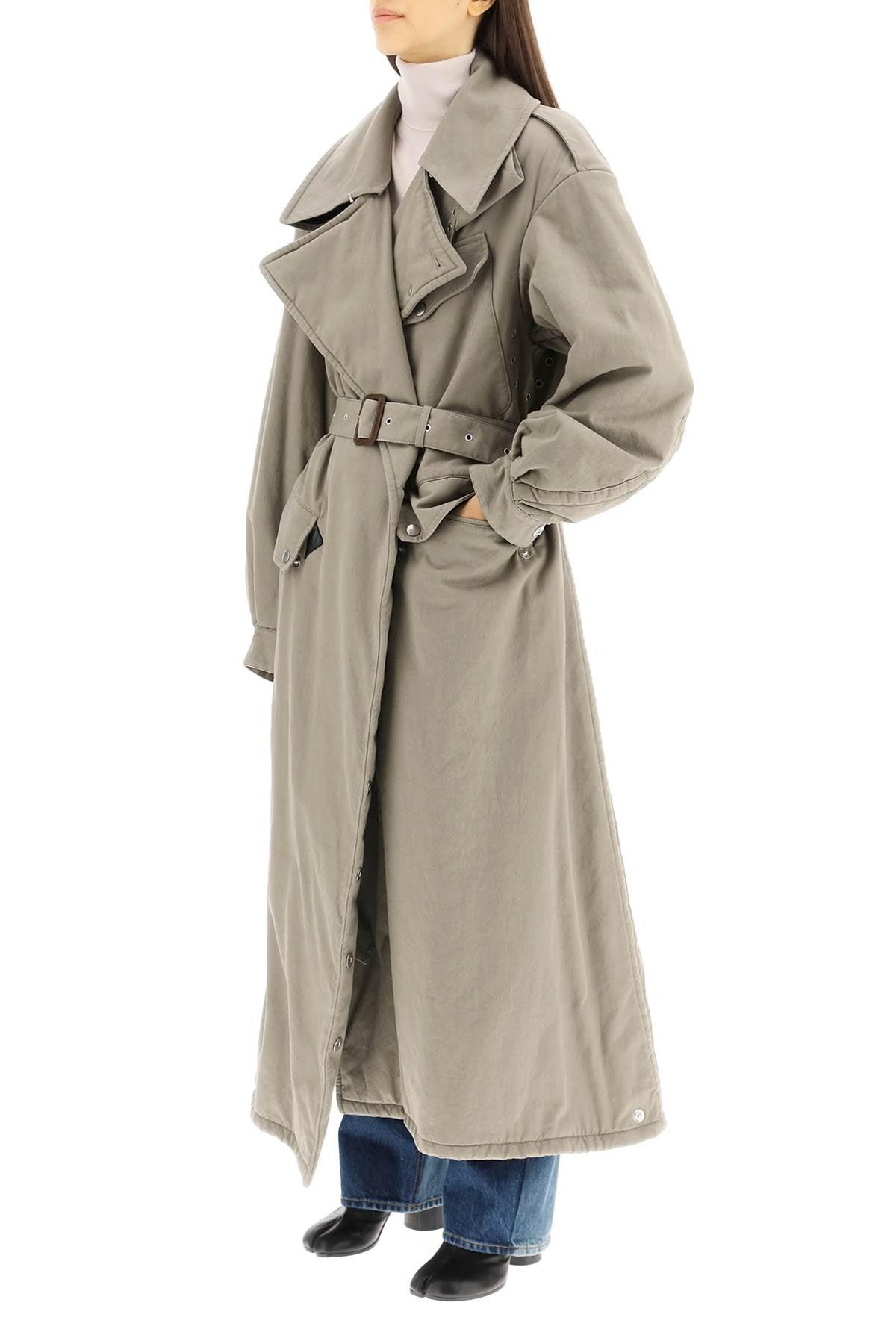 Womens Clothing Coats Raincoats and trench coats - Save 20% Grey Maison Margiela Cashmere Belted Coat in Grey 
