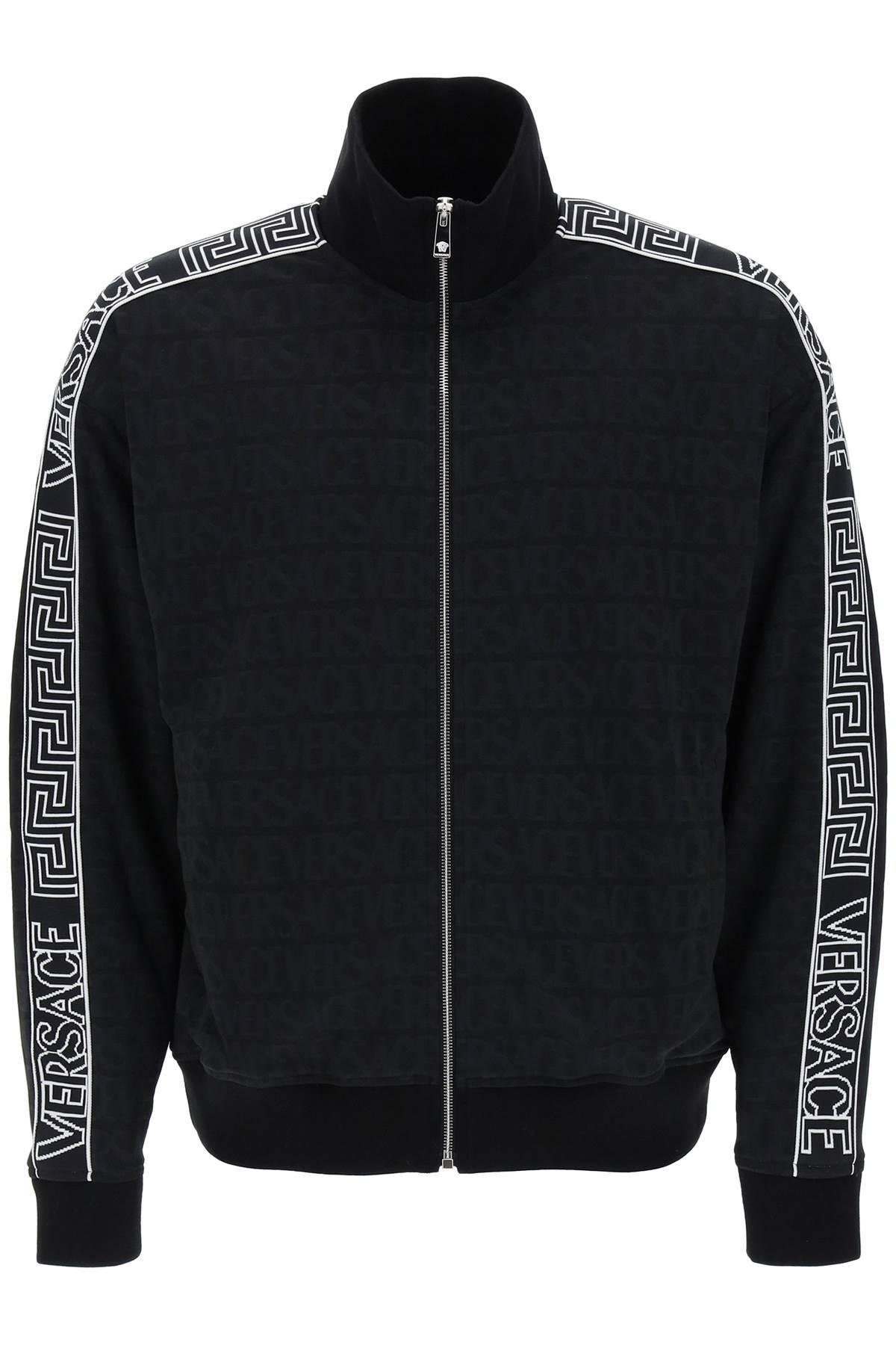 Versace Techno Allover Track Sweatshirt in Black for Men Lyst