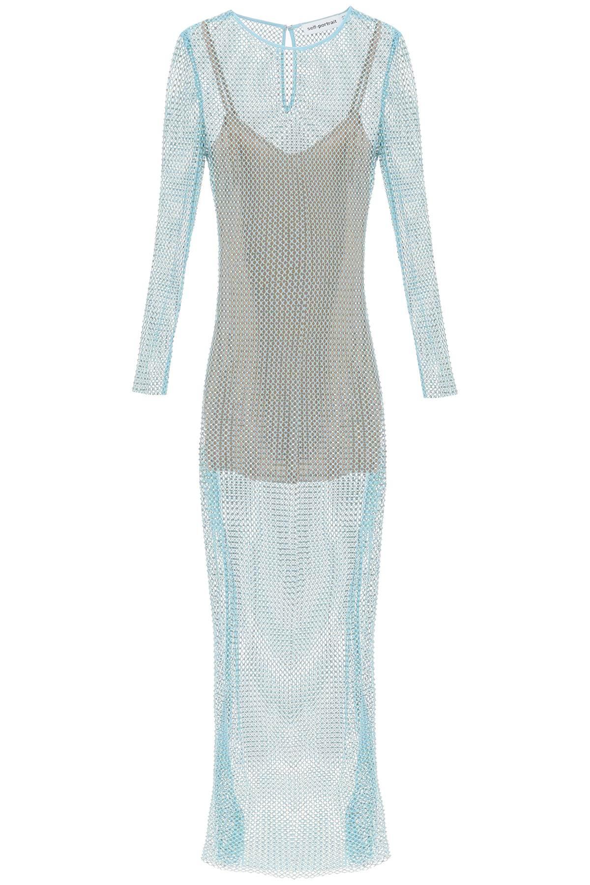 Blue fishnet dress cheap