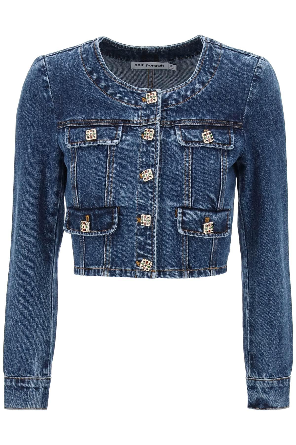 完売品✨self-portrait セルフポートレート デニム ジャケット S Self-Portrait Jean and denim jackets for Women | Online Sale