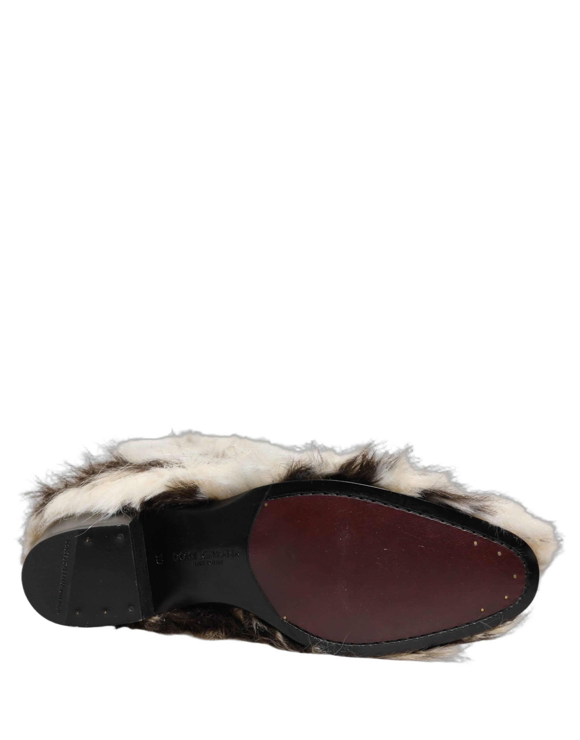 Dolce & Gabbana Multicolor Knee High Faux Fur Boots Men\'s Shoes Dolce&Gabbana Knee High Boots for Women for sale - eBay main image 4