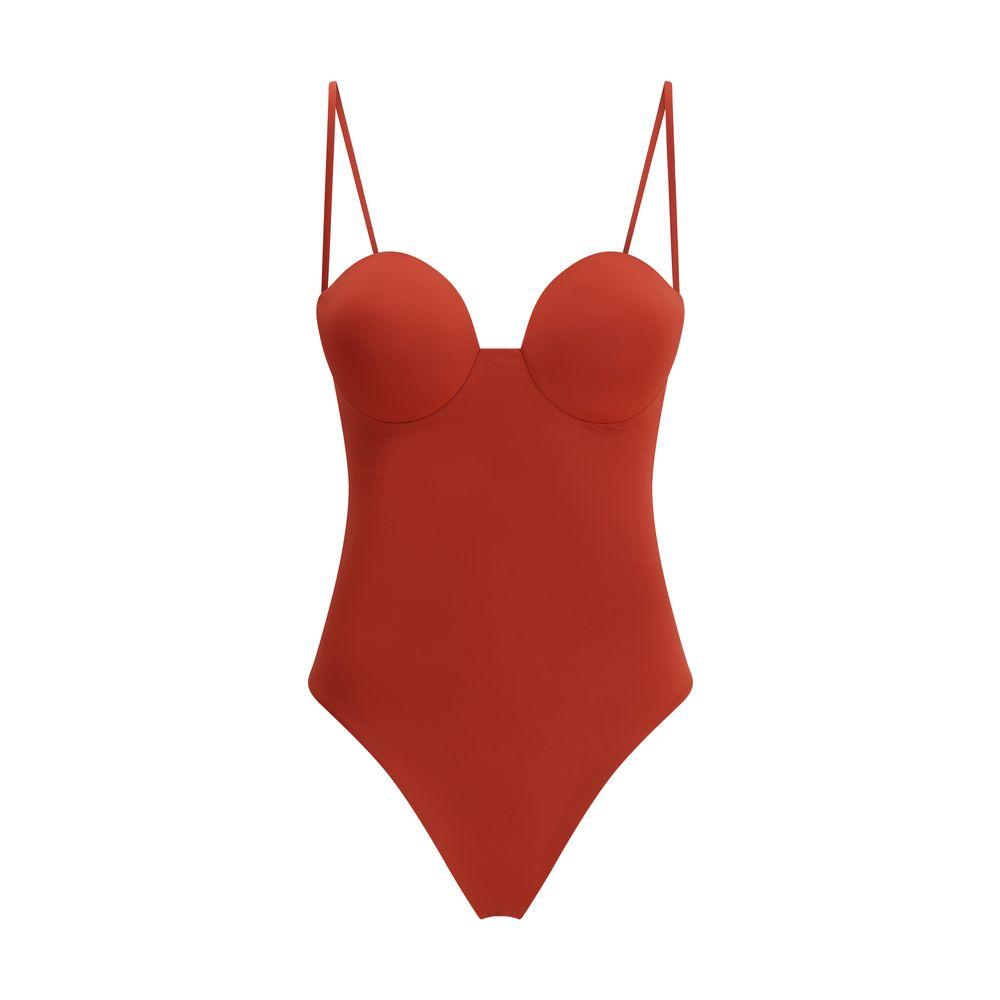 ワンピース水着 MAGDA BUTRYM 'Swimsuit 03' one-piece swimsuit MAGDA BUTRYM Strapless cutout appliquéd ruched swimsuit