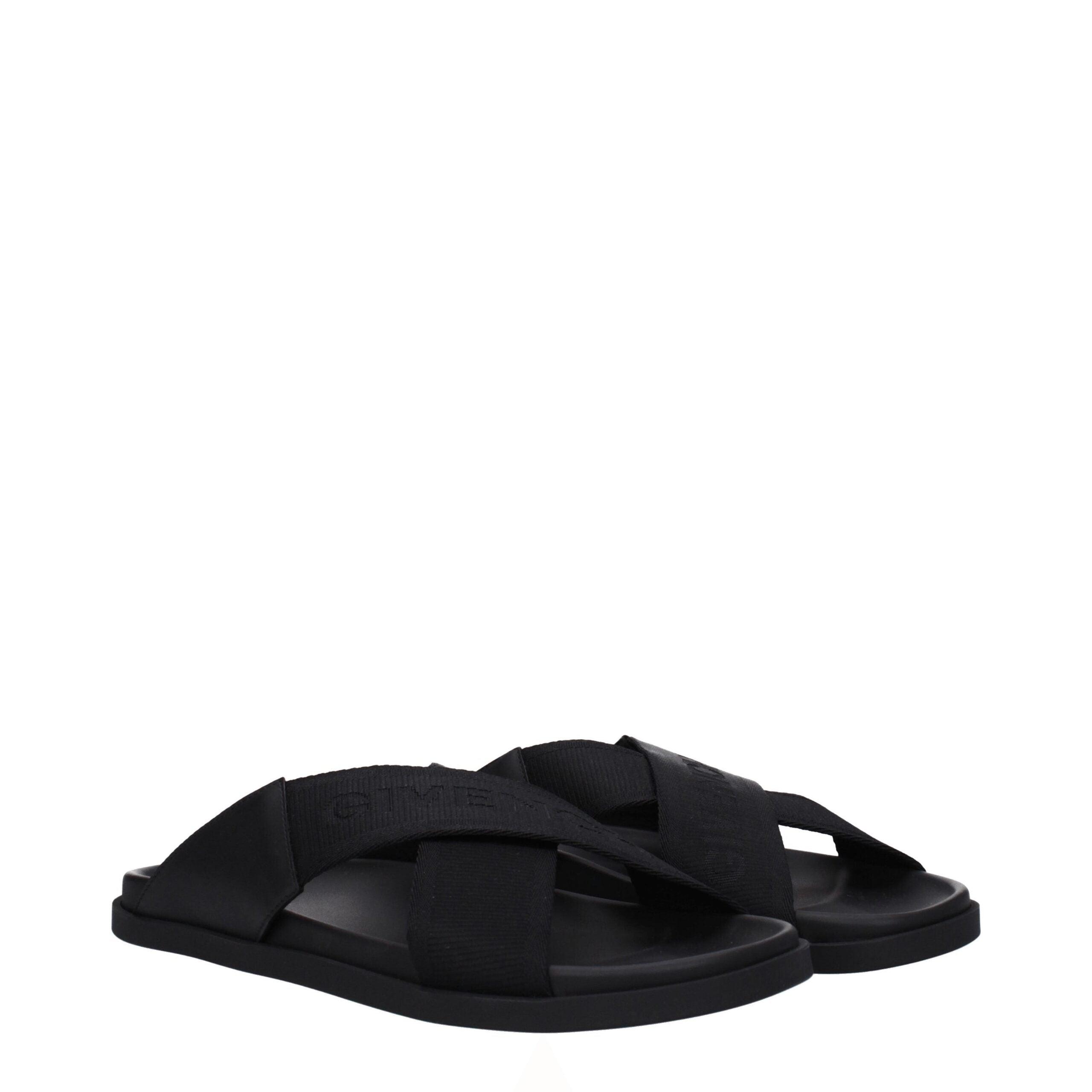 サンダル GIVENCHY  Givenchy Slippers and Clogs Men Fabric Black Givenchy Black Slide Sandals Men- Rare Size | eBay
