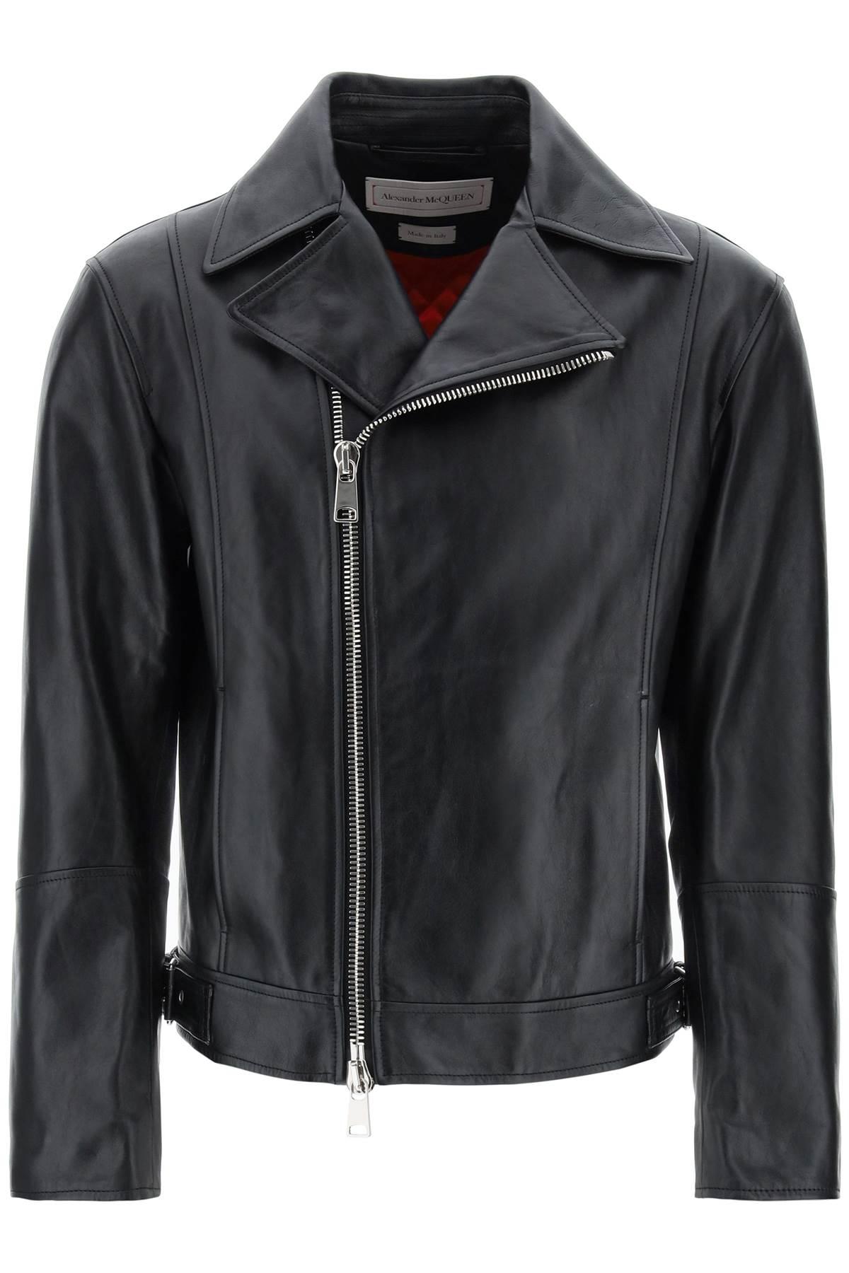 Alexander McQueen Nappa Biker Jacket in Black for Men Lyst UK