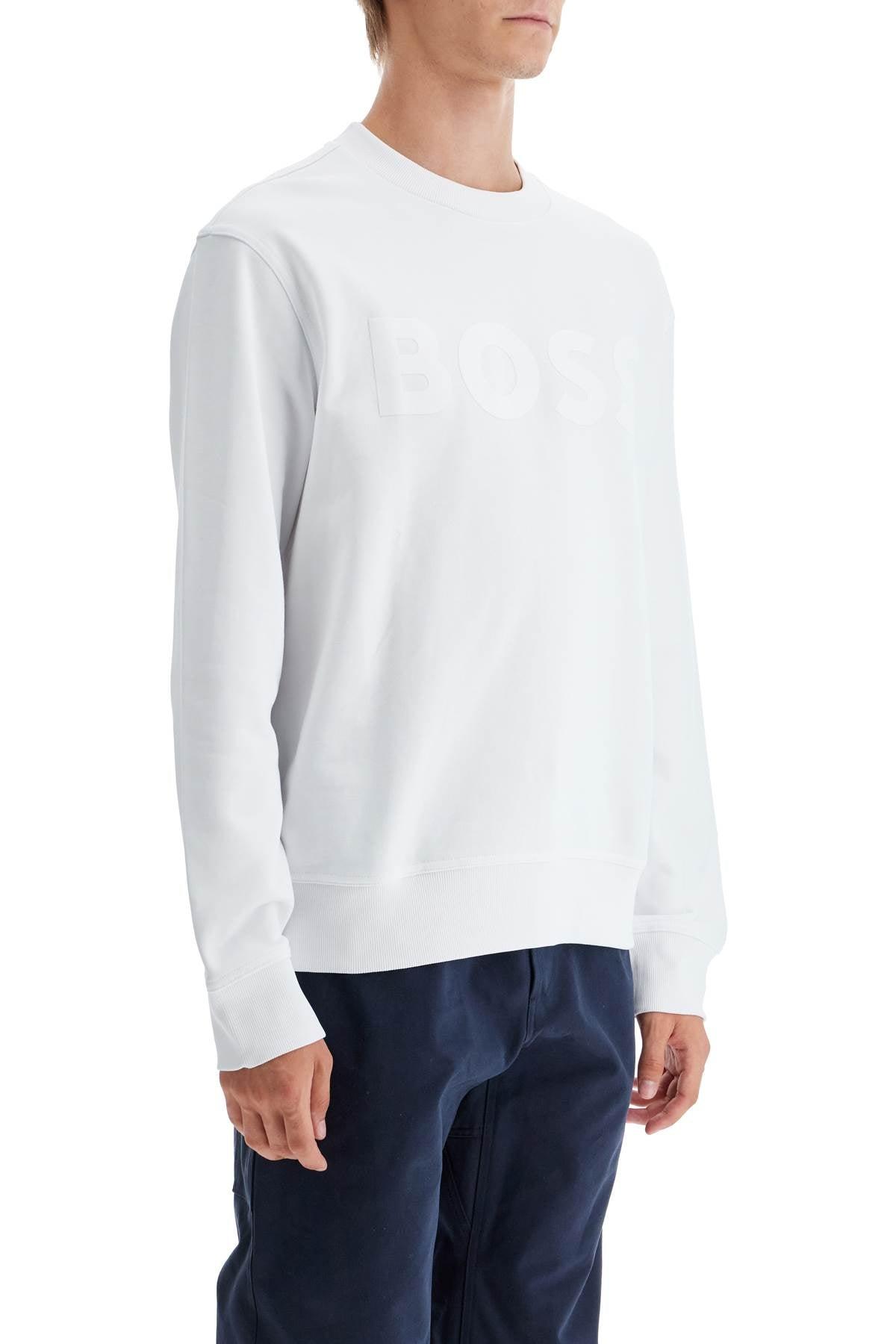 BOSS Felpa Logata We Basic Crew in White for Men Lyst UK