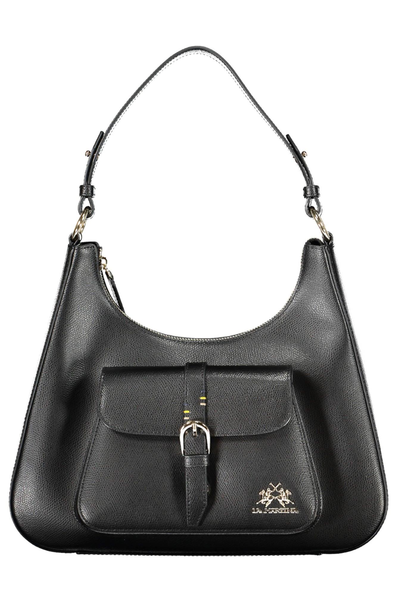 La Martina Leather Handbag in Black | Lyst