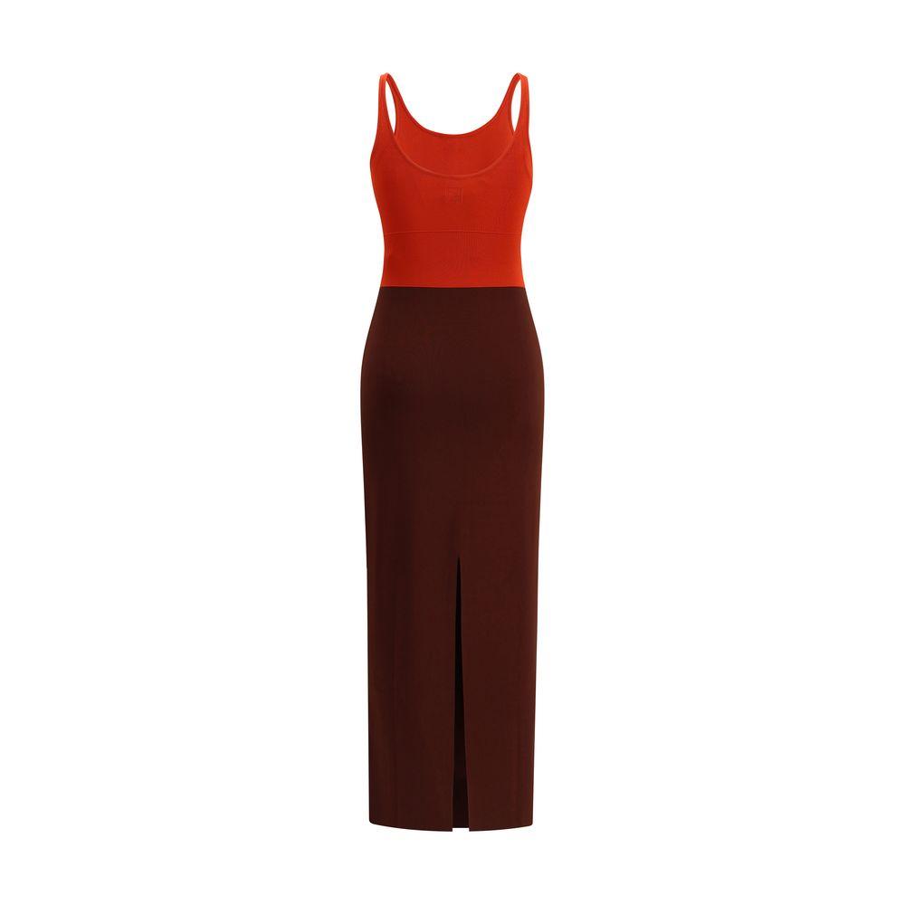 ワンピース Fendi Knit Sleeveless Dress FENDI funnel-neck Sleeveless ribbed-knit Dress | Blue | FARFETCH