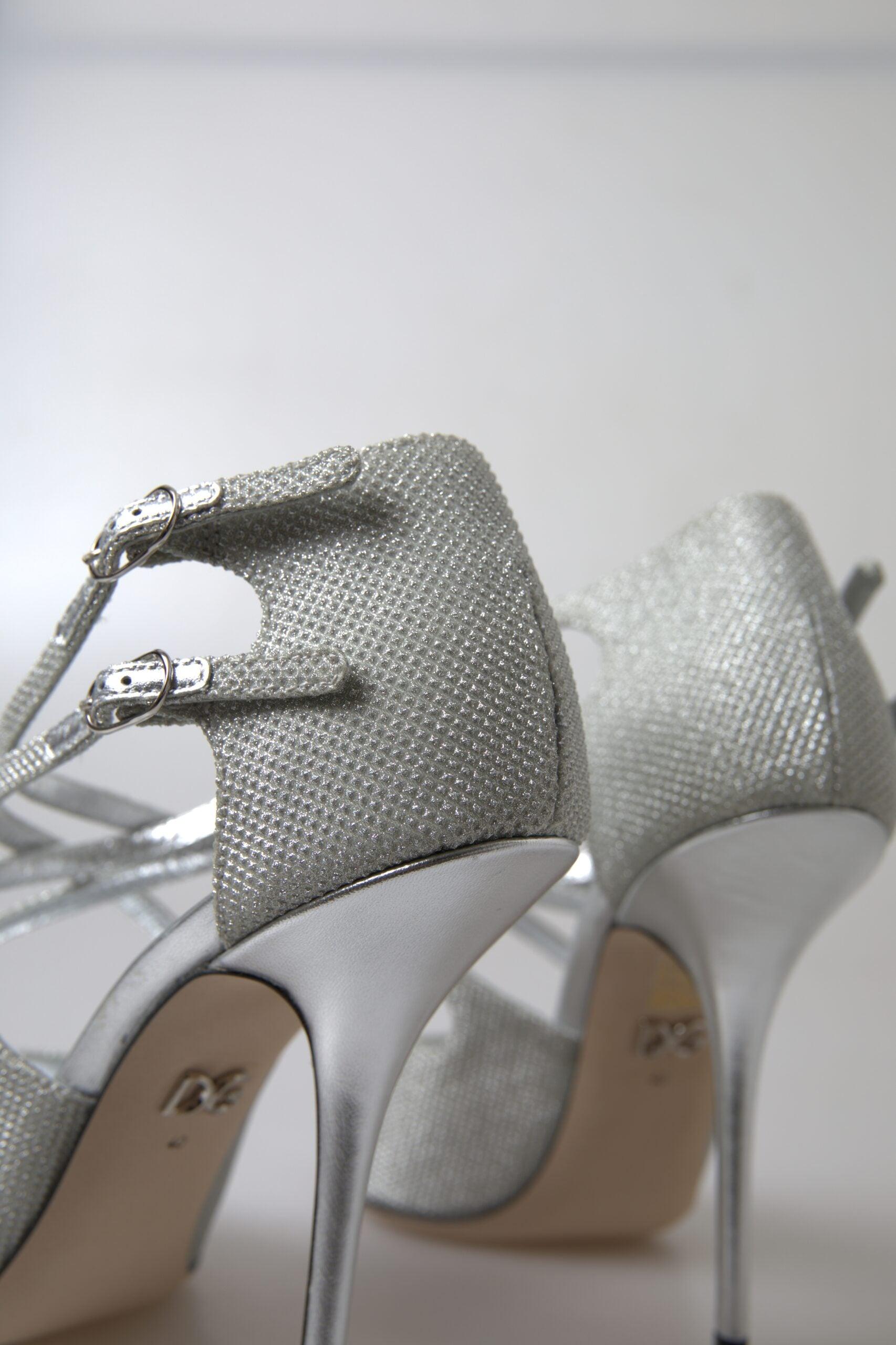 Silver grey shop pumps