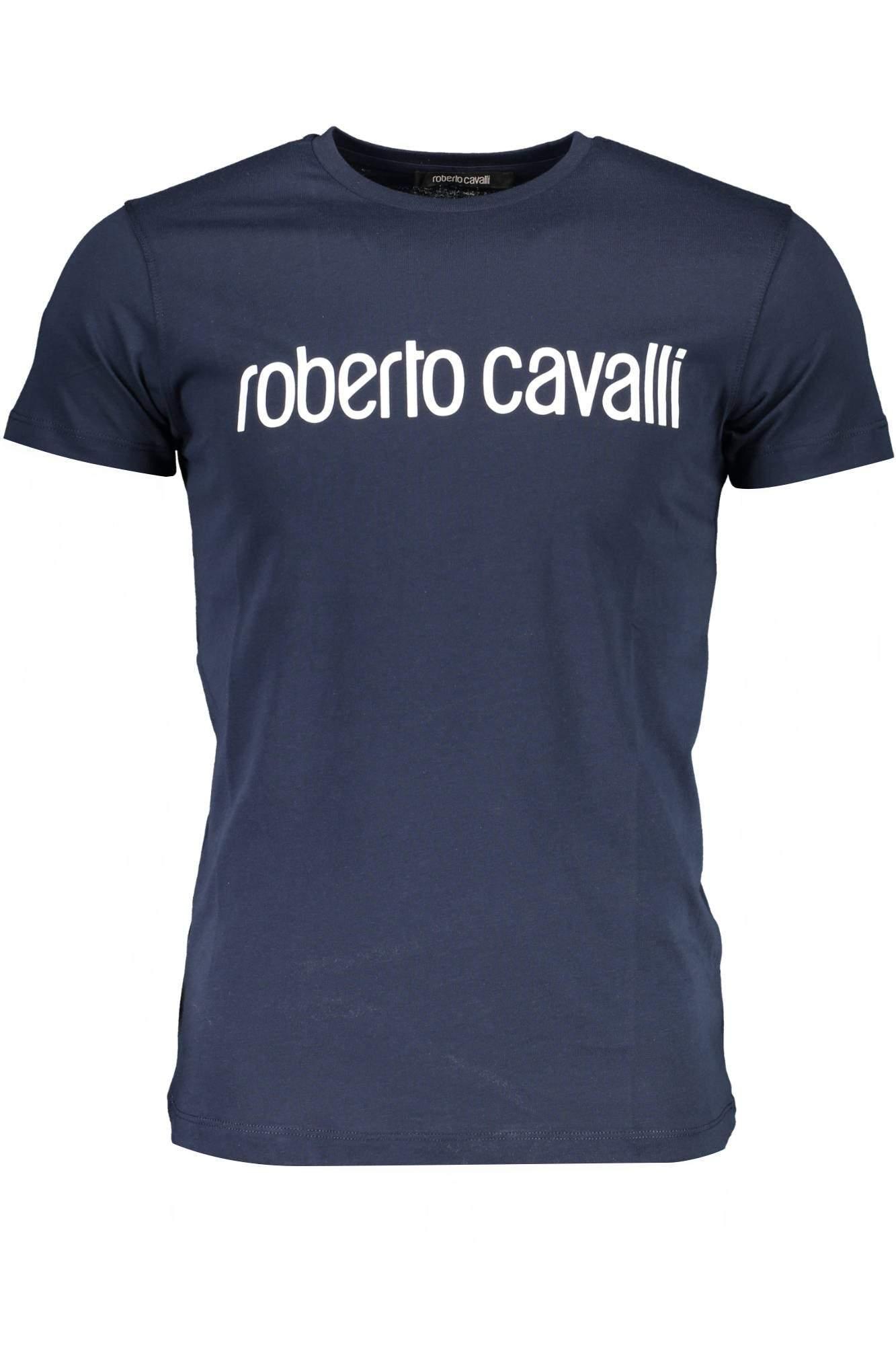 Afdrukken Eerbetoon Plenaire sessie Roberto Cavalli Cotton T-shirt in Blue for Men | Lyst