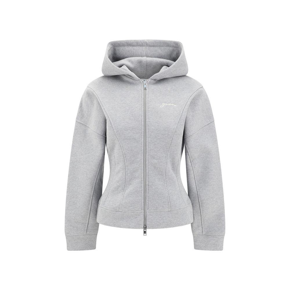 トップス GANNI OVERSIZED ZIP HOODIE adam et rope Ganni Zip Hoodie in Gray | Lyst