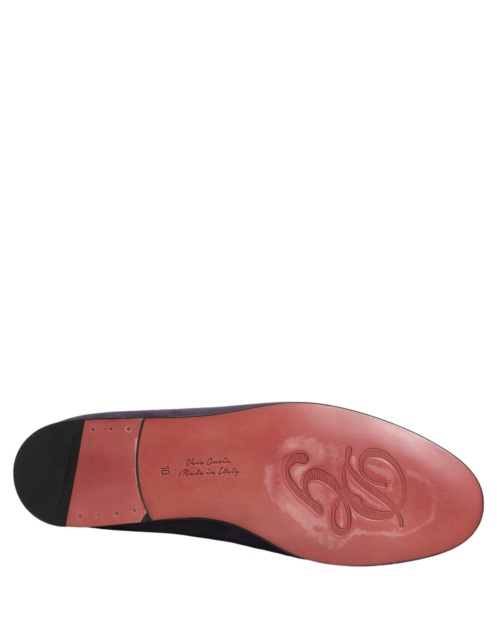 Dolce & Gabbana Violet Velvet Slip On Men Flats Loafers  display picture 2