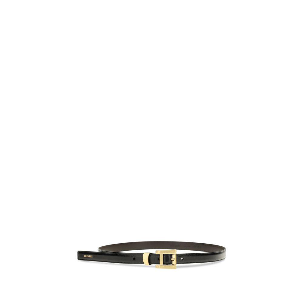 Versace Black Calf Leather Bos Taurus Regular Women\'s Belt Versace Black Calf Leather Bos Taurus Regular Belt – Visamoda main image 4