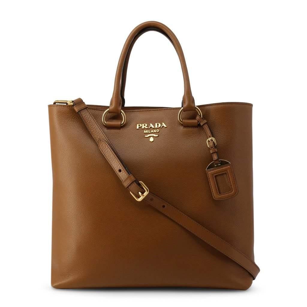 prada leather shopping bag