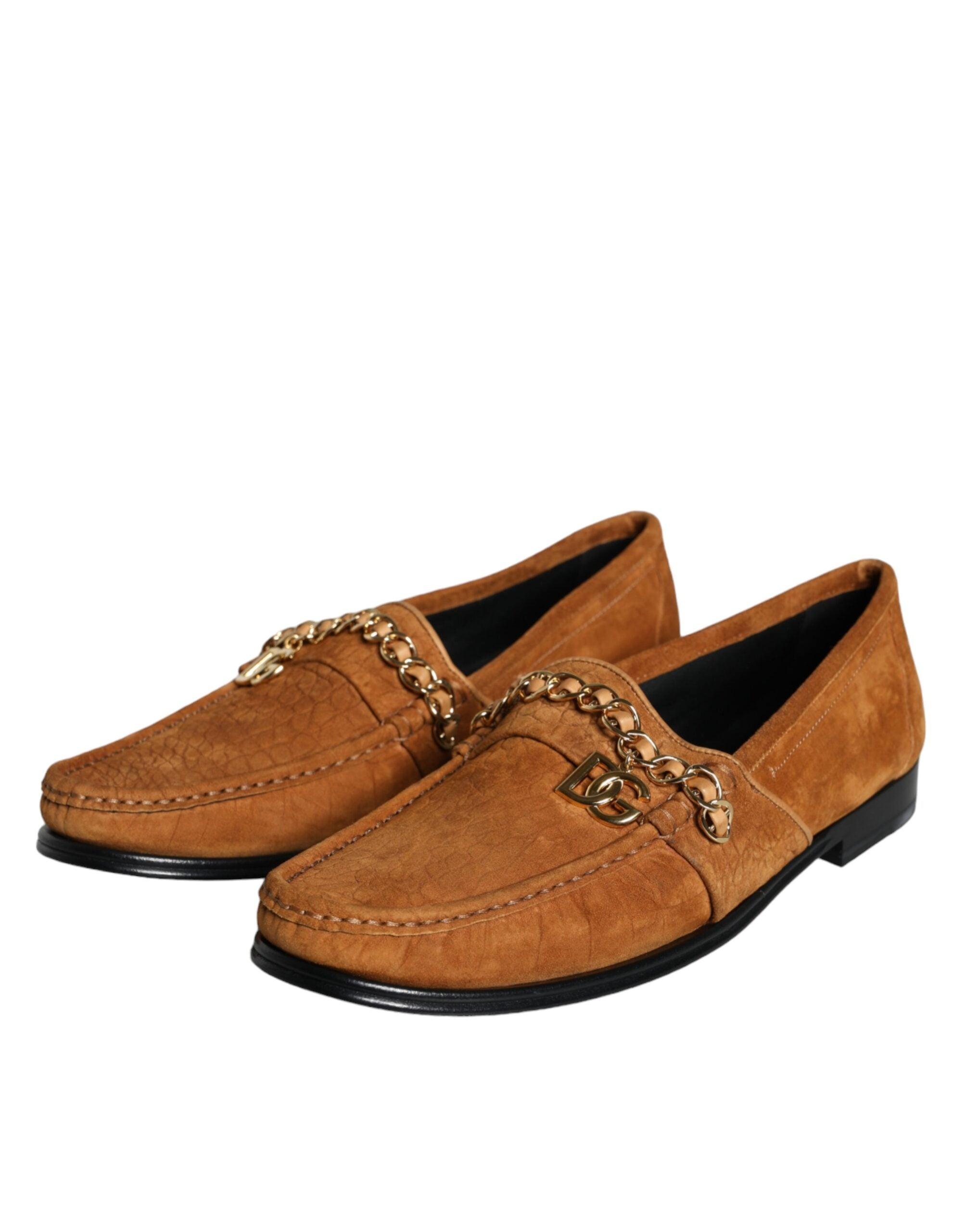 Dolce & Gabbana Velvet Leather Logo Mocassin Slip On Shoes  display picture 1