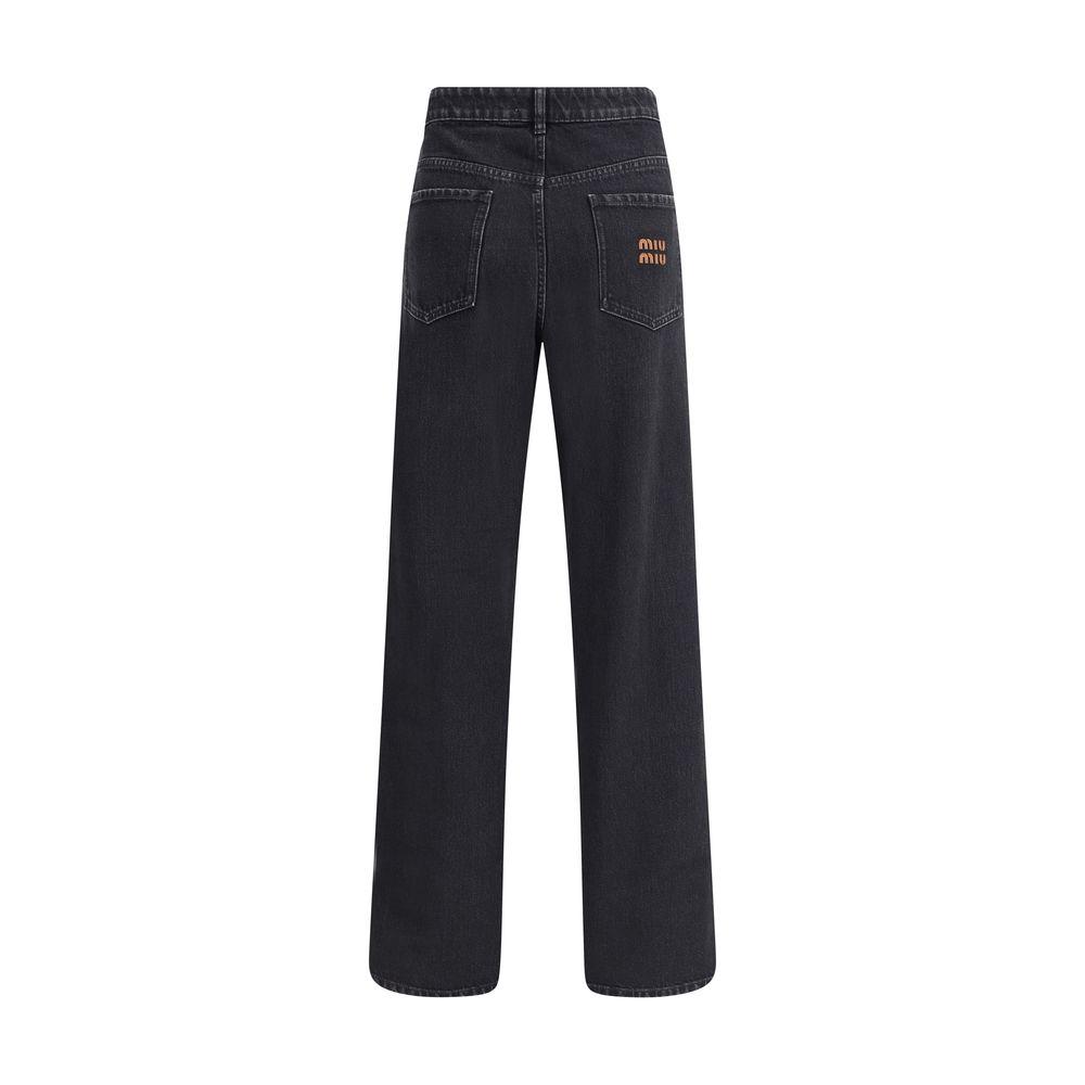 MIU MIU COTTON JEANS デニム Miu Miu Cotton jeans with mid-rise straight leg | The